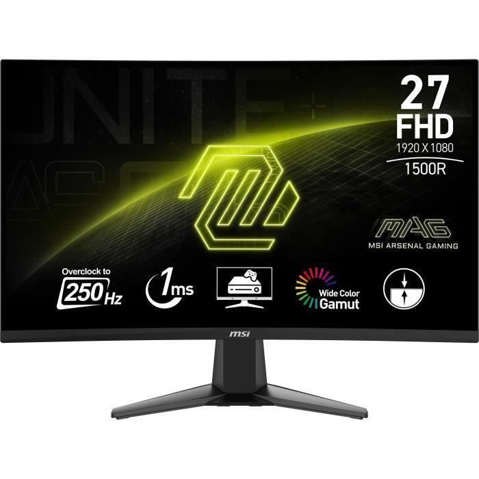 Ecran PC Gamer Incurvé - MSI - 27 - FHD - 250Hz - Dalle VA - 1ms - MAG 27C6X
