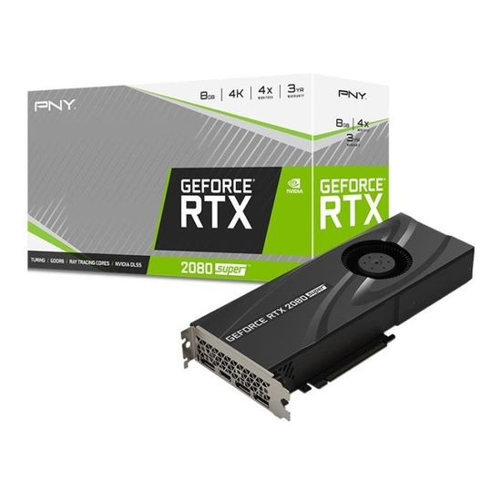 PNY Carte graphique GeForce RTX 2080 SUPER Blower (VCG20808SBLMPB)