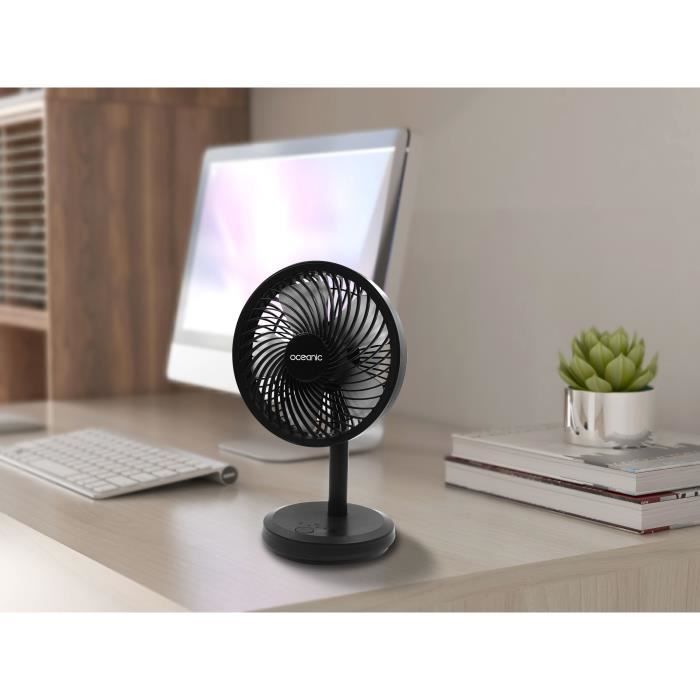 Ventilateur Avec Clip, Ventilateur Portable à Clipser Pour Lit – Ventilateur Rechargeable Par USB Avec Clip Pour Chambre à Coucher, Lit, Extérieur, Poussette Proidl