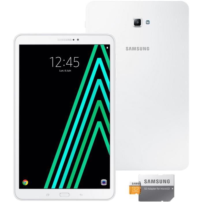 Samsung Galaxy Tab A6 Sm T 580 Samsung Galaxy Tab A6 - SM-T580NZWAXEF - 10,1'' - 2Go RAM - Android 6.0