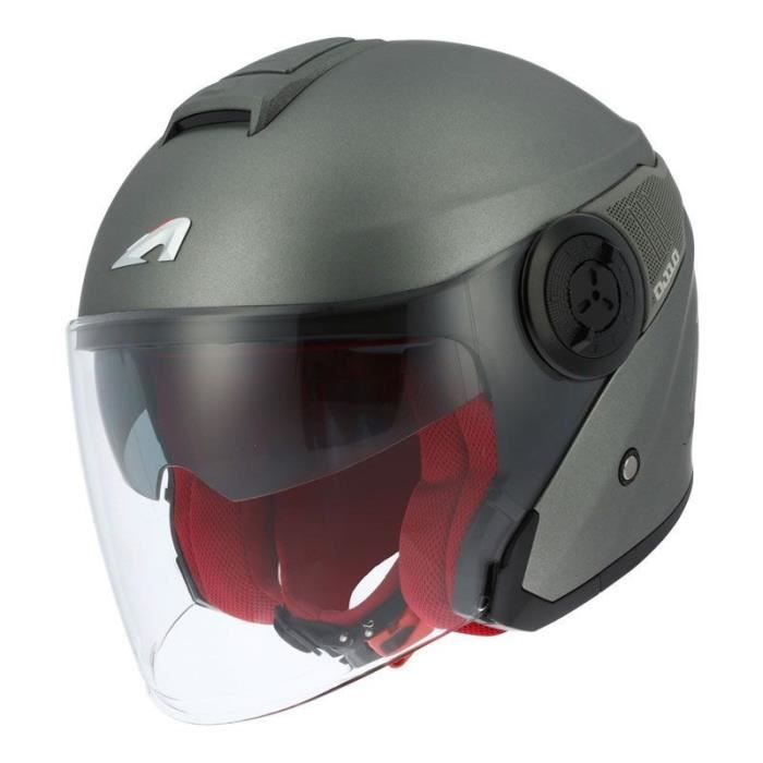 Elektron Coque en polycarbonate- Neon Yellow M Casque de moto jet Astone Helmets Casque jet homologu/é Casque jet 4 en 1