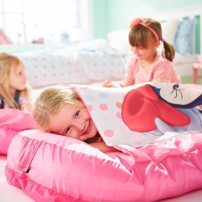 Lit gonflable d'appoint pour enfants avec sac de couchage intégré