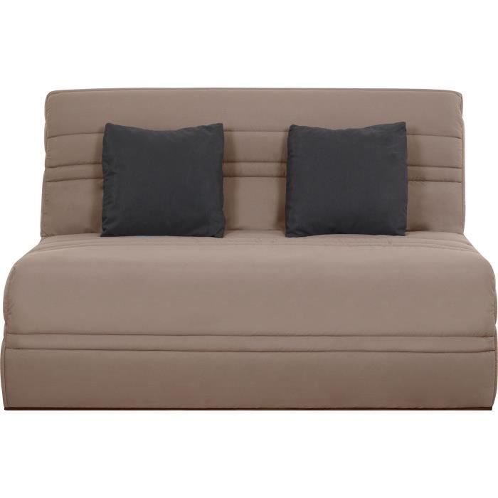 Banquette BZ NUAGE 3 places - Tissu Gris - Matelas SIMMONS - Couchage 188x138 cm - L145 x P110 x H93