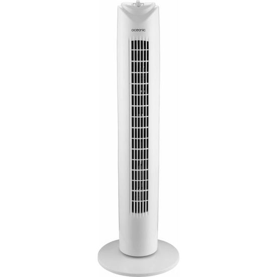 Ventilateur colonne OCEANIC - 40W - Hauteur 78 cm - 3 vitesses - Oscillant  - Minuterie - Blanc - Cdiscount Bricolage
