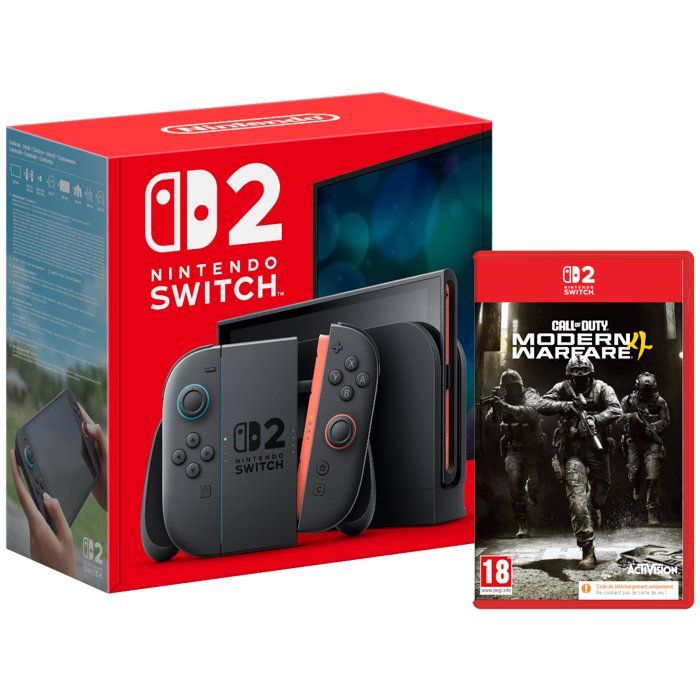 Pack Nintendo : Console Nintendo Switch 2 (Batterie remplaçable) + Call of Duty: Modern Warfare 4