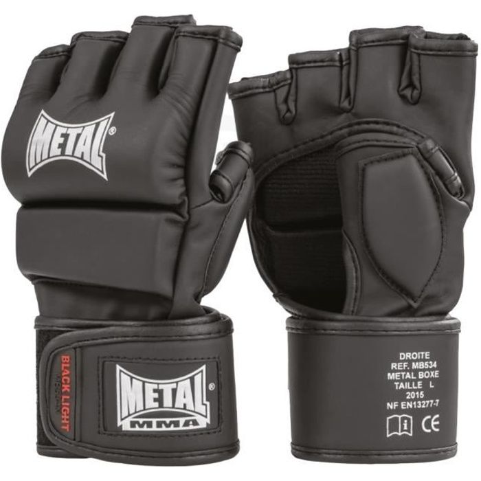 METAL BOXE Gants MMA - Noir