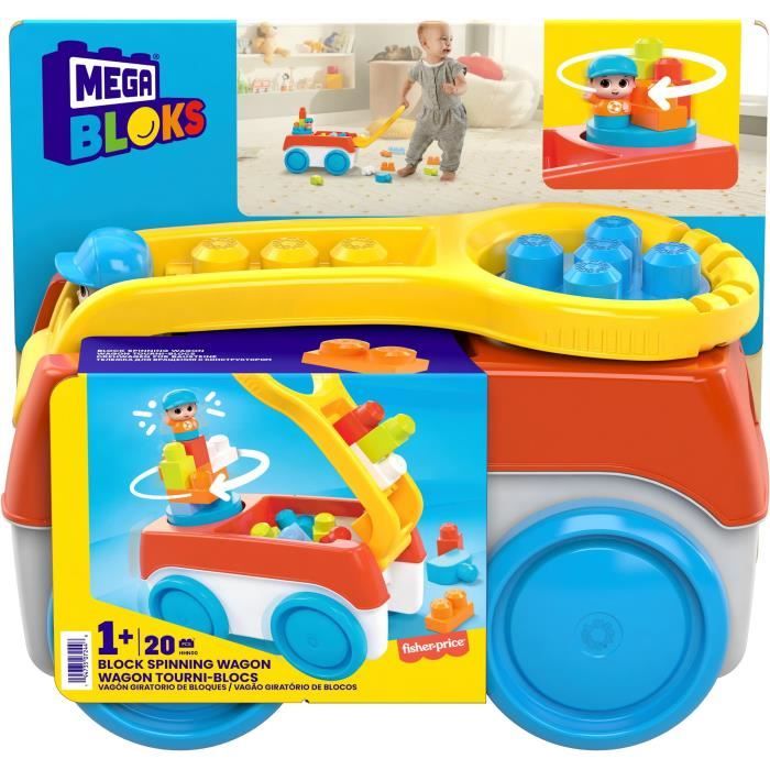 MEGA BLOKS Wagon Tourni Blocs HHN00 Cdiscount Jeux Jouets