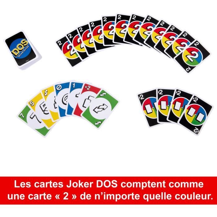 Jeu De Société UNO DOS Mattel - Jeu De Cartes Familial Et Rapide - Version Officielle Neuve Sous Blister