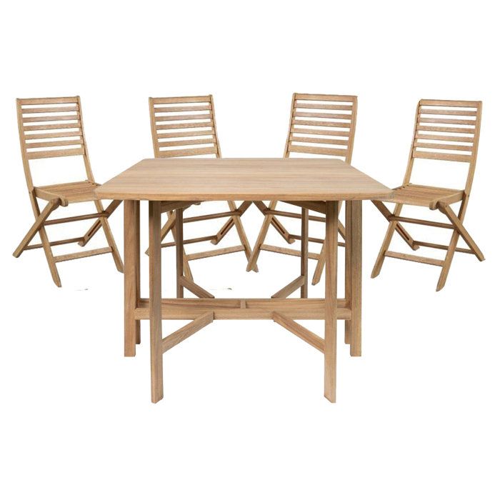 Ensemble table carrée pliante FERRET 90x90 cm avec lot de 4 chaises EDEN pliantes - Bois acacia FSC - 4 personnes Ensemble table carrée pliante FERRET 90x90 cm avec lot de 4 chaises EDEN pliantes - Bois acacia FSC - 4 personnes