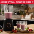 MOULINEX Blender électrique, Design écologique, Smoothie, Milk-shake, Gaspacho, Soupe, 1,75 L, 4 lames, 800 W, Eco Respect LM46EN10-2