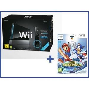 CONSOLE WII Console Wii Noire - Nintendo - Sports Resort+Mario