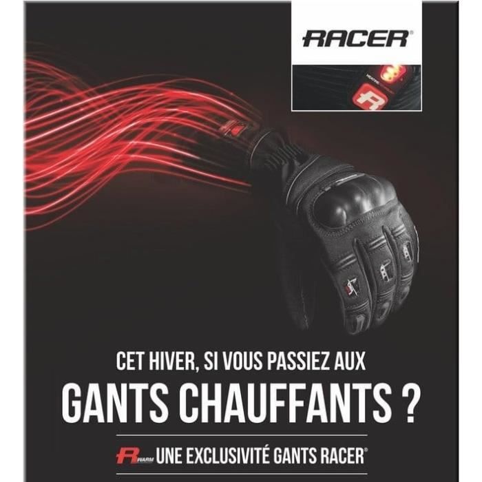 Gants moto Racer chauffant Connectic 5 - Noir