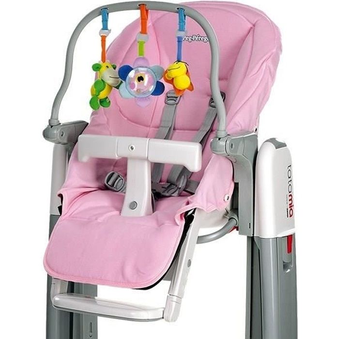 chaise haute rose peg perego