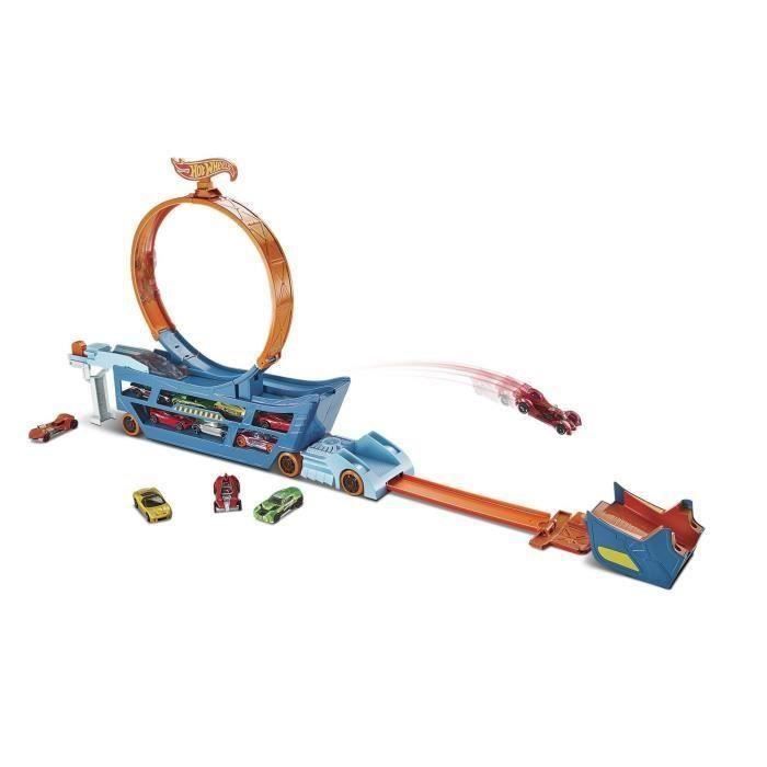 HOT WHEELS Transporteur de Piste Jouet pour Enfant 19 Vehicules Lanceur avec Looping Cdiscount Jeux Jouets