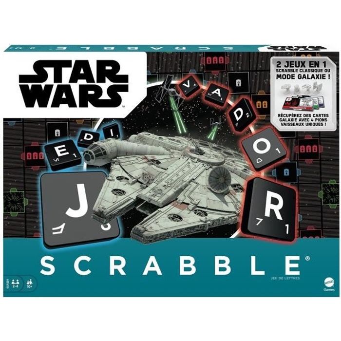 Mattel Games - Scrabble Star Wars - Jeu de société et de lettres - 2 à 4 joueurs - Dès 10 ans