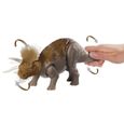 Figurine dinosaure Triceratops - JURASSIC WORLD - Dino Sonores - Fonction d’attaque mécanique-2