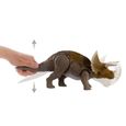Figurine dinosaure Triceratops - JURASSIC WORLD - Dino Sonores - Fonction d’attaque mécanique-3