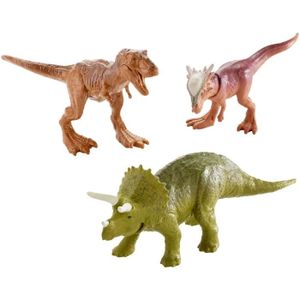 FIGURINE - PERSONNAGE JURASSIC WORLD - Pack de 3 Mini-Dinos - Triceratop