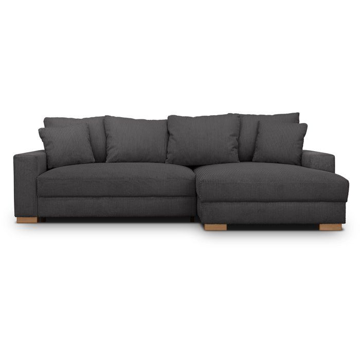 Canapé dangle convertible réversible 3 places MALLO Tissu velours côtelé 232 x 13899 x 76 cm