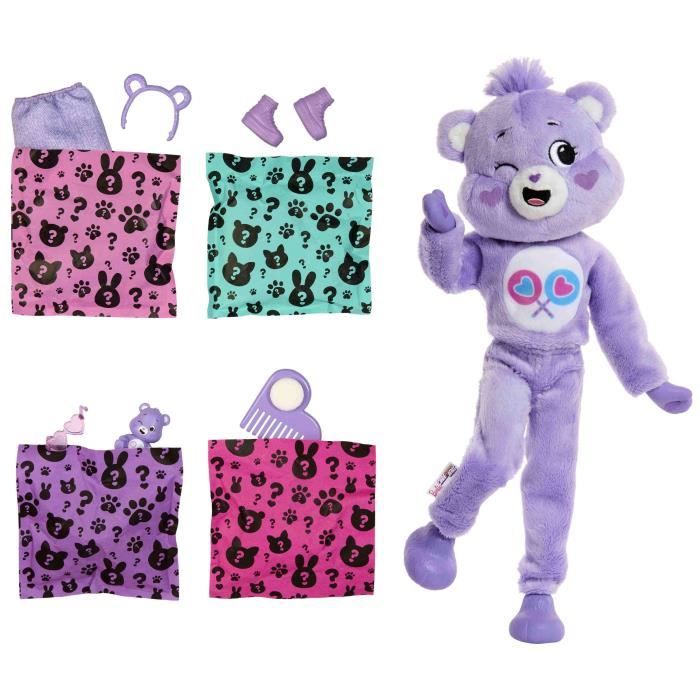 Poupée Barbie Cutie Reveal Bisounours Toutensemble – 10 Surprises, Changement De Couleur Et Mini Ours Inclus