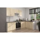 WILTEC SARA Cuisine complète modulable - Angle réversible - 7 éléments - Décor chêne sonoma - L270 x L148 cm - Plan de travail non inclus