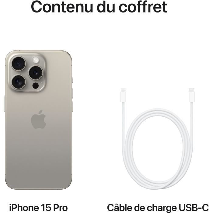 IPhone 15 Pro 256GB Natural Titanium - Cdiscount Téléphonie