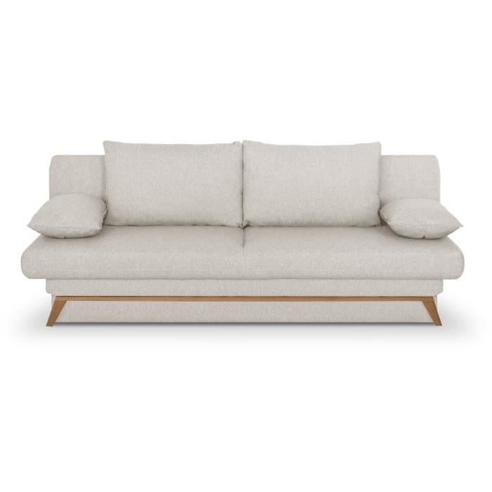 Banquette convertible 3 places NAOTO Tissu Coffre de rangement 202 x 98 x 98 cm - vue 2