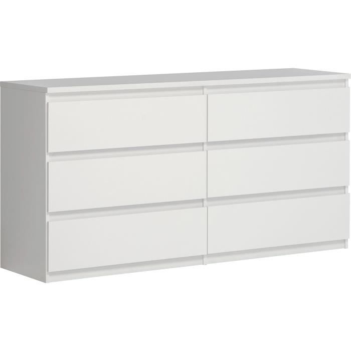 Commode CHELSEA 6 Tiroirs Couleur 154 x P 42 2 x H 79 9 cm - vue 2