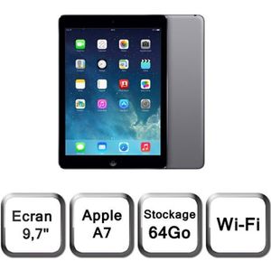 TABLETTE TACTILE Apple iPad Air 64Go Wi-Fi Gris Sidéral