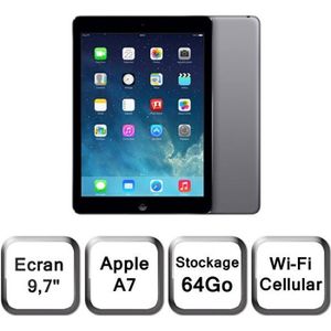 TABLETTE TACTILE Apple iPad Air 64Go Cellular Gris Sidéral