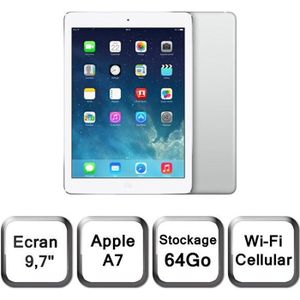 TABLETTE TACTILE Apple iPad Air 64Go Cellular Argent