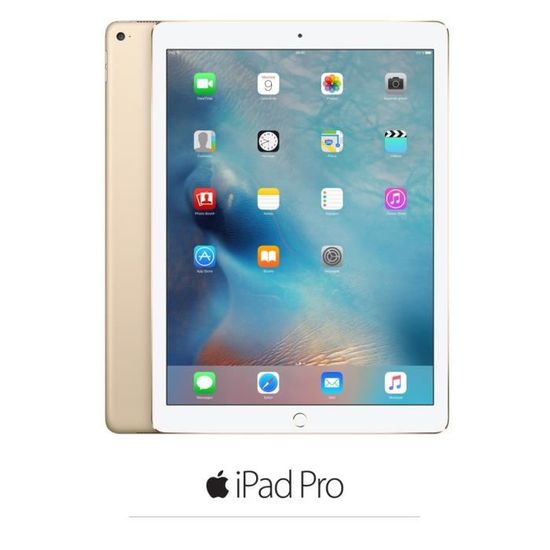 Apple iPad Pro Cellulaire - MLPY2NF/A -  9,7" - iOS 9 - A9X 64 bits - ROM 32Go - WiFi/Bluetooth/4G - Or