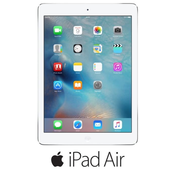 Apple Tablette tactile iPad Air Ecran Retina Argent pas cher 
