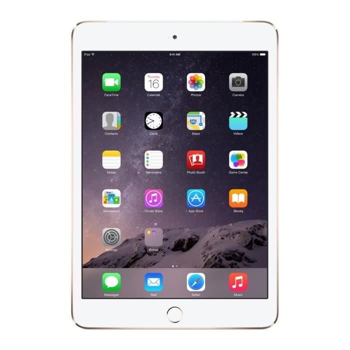 Apple iPad mini 3 Wi-Fi Cellular 64Go Or1