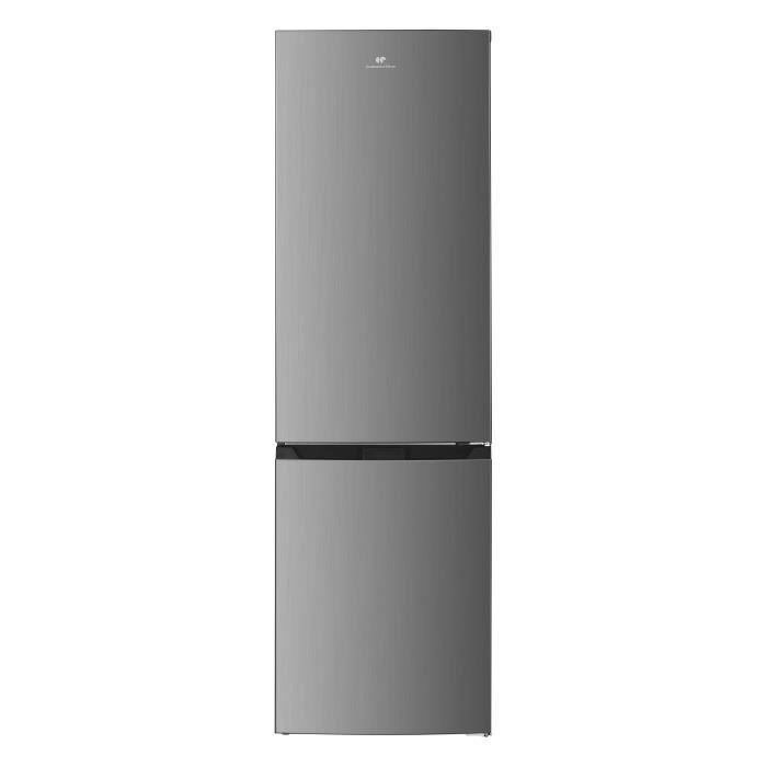 Réfrigérateur congélateur bas CONTINENTAL EDISON CEFC251NFS Sans givre congélateur et réfrigérateur Classe E Inox