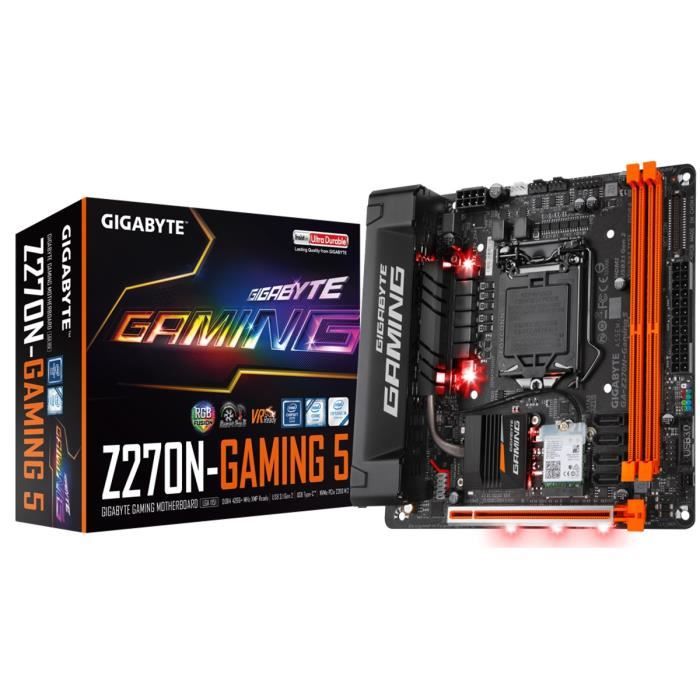 Gigabyte Carte mère GA-Z270N-Gaming 5 – Socket LGA 1151 – DDR4 – 4266 MHz – 32 Go – GA-Z270N-Gaming 5