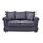 CANAPÉ - SOFA - DIVAN AUGUSTE Canapé droit fixe 2 places - Tissu lin gri CANAPÉ - SOFA - DIVAN AUGUSTE Canapé droit fixe 2 places - Tissu lin gri