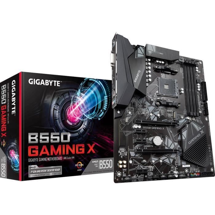 Gigabyte B550 GAMING X 1.0 carte mère ATX Socket AM4 AMD B550 Chipset USB 3.2 Gen 1 USB 3.2 Gen 2 Gigabit LAN carte graphique embarquée unité centrale requise audio HD 8... - vue 4