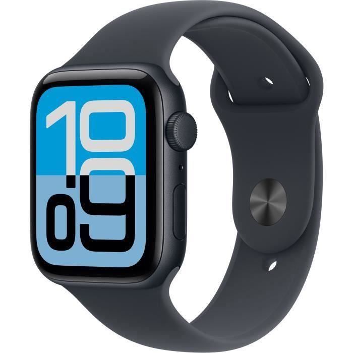 Apple Watch SE 3 GPS - 44mm - Boîtier Midnight Aluminium  - Bracelet Midnight Sport Band - M/L