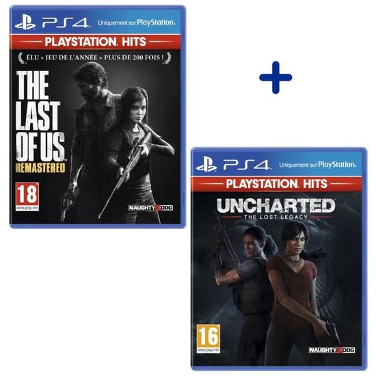 Pack 2 Jeux PS4 PlayStation Hits : The Last Of Us Remastered + Uncharted Lost Legacy
