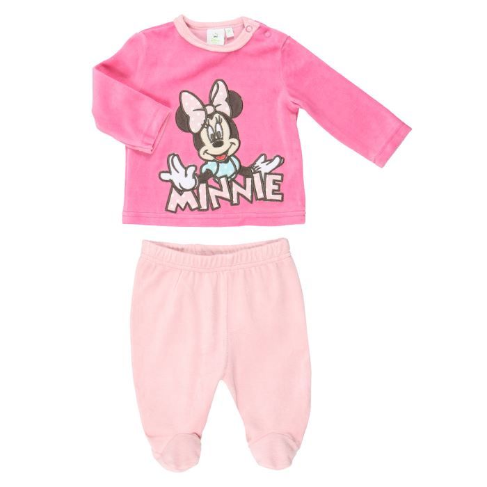 Minnie Pyjama Velours Bebe Fille Fuschia Et Rose Cdiscount Pret A Porter