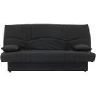 Canapé convertible clic clac 3 places - Tissu Noir - L 190 x P 92 cm - DREAM - Style Contemporain