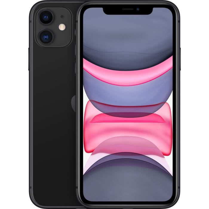 Vente Téléphone portable APPLE iPhone 11 Noir 128 Go pas cher Vente Téléphone portable APPLE iPhone 11 Noir 128 Go pas cher