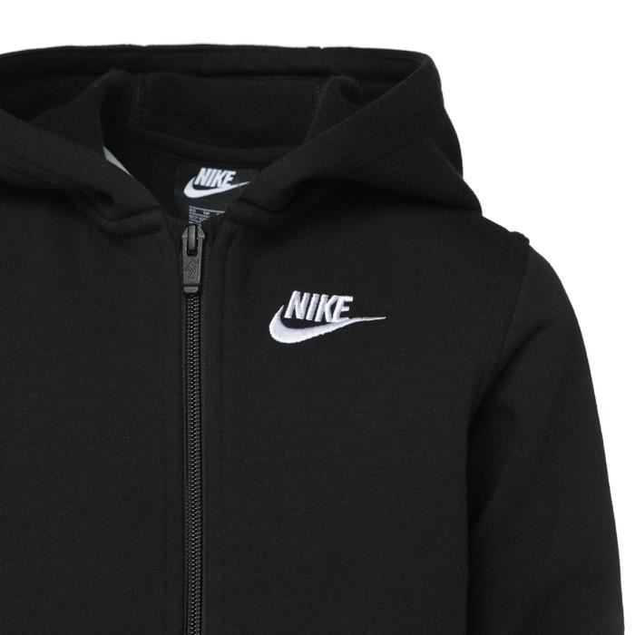 NIKE Sweat capuche zipp Nsw Hoodie FZ Club Gar on Noir