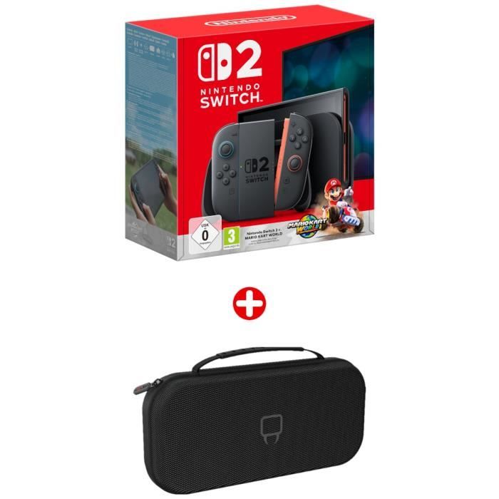 Pack Nintendo : Console Nintendo Switch 2 + Mario Kart World (Code) + Sacoche de transport Venom