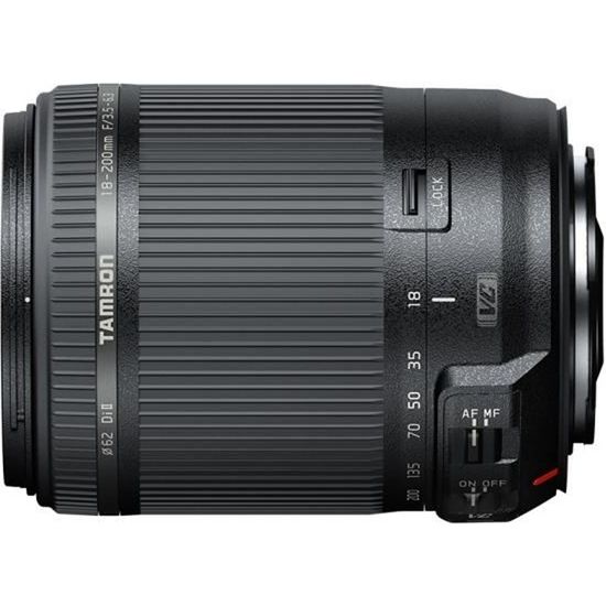Objectif TAMRON 18-200 mm F/3.5-6.3 Di II VC pour appareil photo numérique Reflex Canon - Zoom 11x - Poids 400g