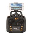 Drone PNJ URANOS avec caméra amovible et radio-commande avec support smartphone - Noir et Orange-1