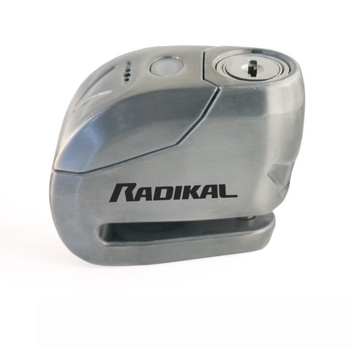 Antivol Disque RADIKAL RK534R - Compact ø6mm - Verrouillage Sans Clé - Pour Scooter, Vélo, Trottinette - Câble Inclus