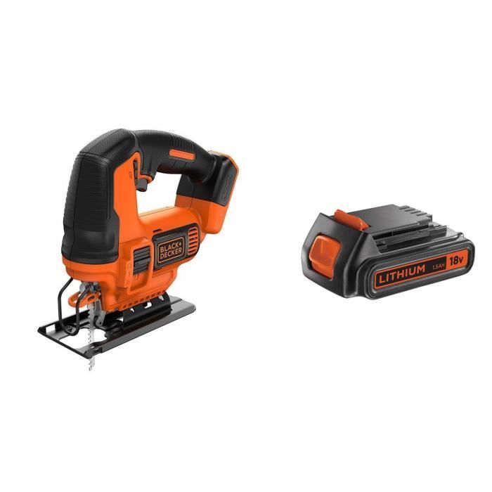 BLACK & DECKER Scie sauteuse sans fil BDCJS18N-XJ - 18 V + Batterie offerte