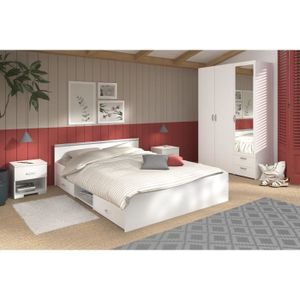 Chambre à coucher blanche - Cdiscount